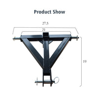 Heavy Duty 3-Point 2" Receiver Trailer Hitch Drawbar Suitable For Cat.1 Tractor Tow Applications