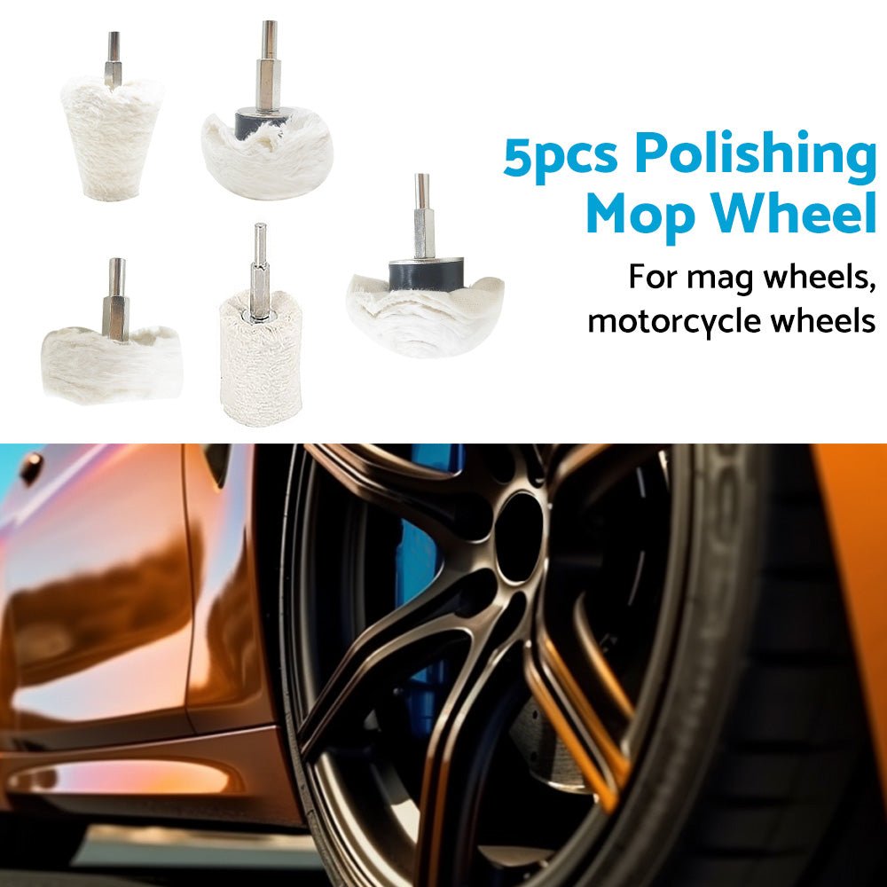 {{ 5PCS Polishing Buffing Pad Mop Wheel Drill Kit for Manifold Aluminum Stainless }} - Buy Car Parts Online at {{ Kaka Auto Parts }}.