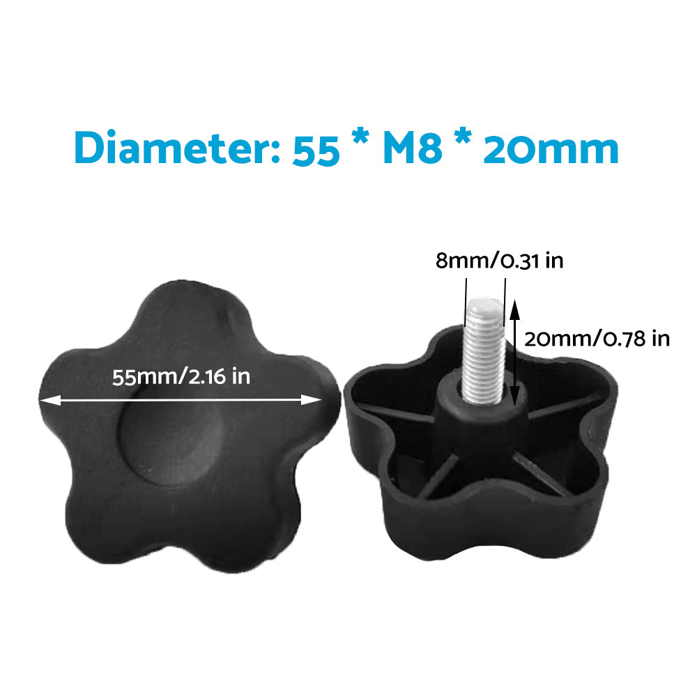 1x Awning Brace Locking Knob 8mm Plum Blossom Suitable For Carefree Caravan RV 200-34120