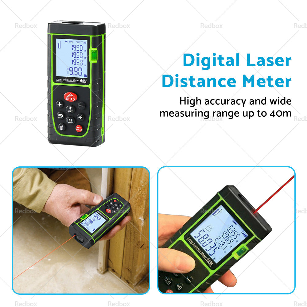{{ 40m Handheld Digital Laser Distance Meter Finder Measure Tape Range Finder Tools }} - Buy Car Parts Online at {{ Kaka Auto Parts }}.