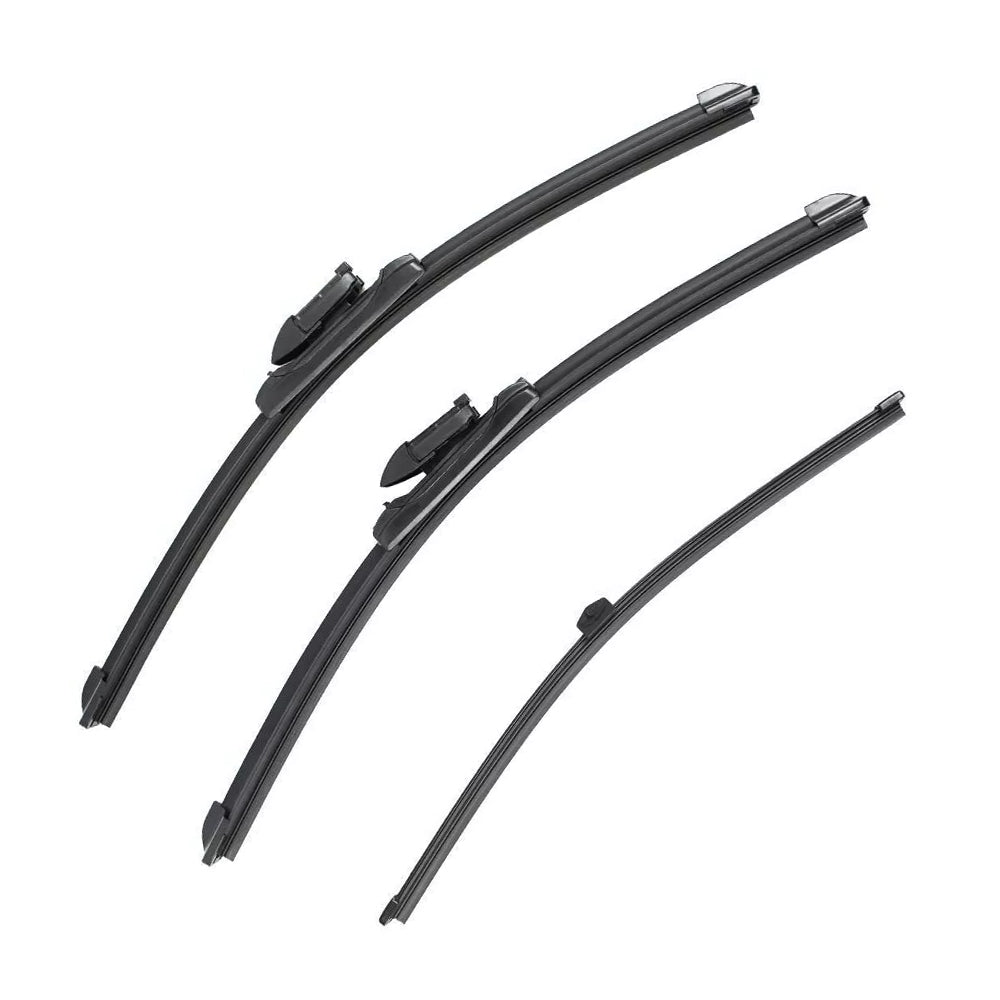 Wiper Blade Set 3pcs Suitable for Volkswagen Polo Hatch 2010–2017