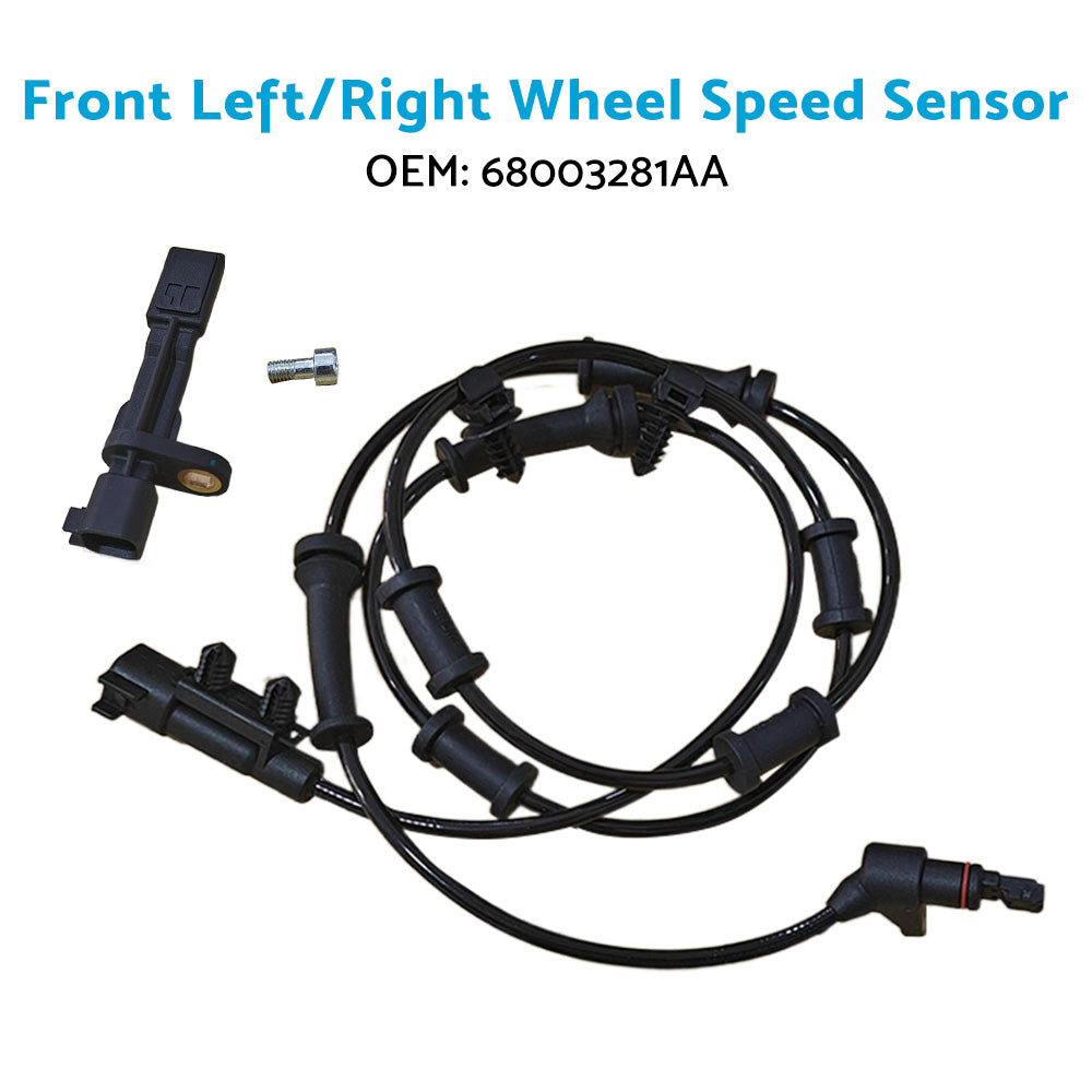 2x Front & Rear LH & RH ABS Wheel Speed Sensors Suitable For Jeep Wrangler JK 2007-2017