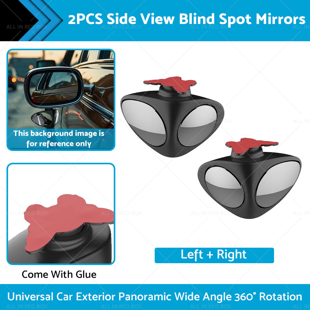 {{ 2PCS Car Exterior Panoramic Door Side Rear View Mirror Blind Spot Wide Angle 360 }} - Buy Car Parts Online at {{ Kaka Auto Parts }}.