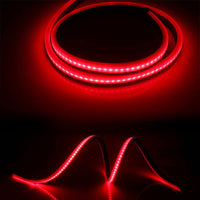 1M Red LED Car High Mount Third Brake Stop Rear Tail Light Bar Strip Universal 12V