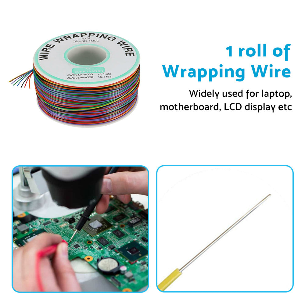 Wrapping Wire Tin Plated Copper Wire P or N DM-30-1000 30 AWG 250M Length 8 Colors