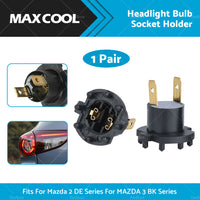 {{ 1 Pair Headlight Bulb Socket Adapter Holder Fits For Mazda 2 DE For MAZDA 3 BK }} - Buy Car Parts Online at {{ Kaka Auto Parts }}.