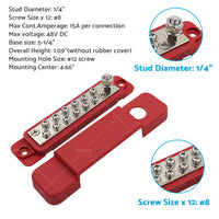 {{ 1 Piece 12 Way Bus Bar Power Distribution Rated Terminal Block For Auto Marine }} - Buy Car Parts Online at {{ Kaka Auto Parts }}.