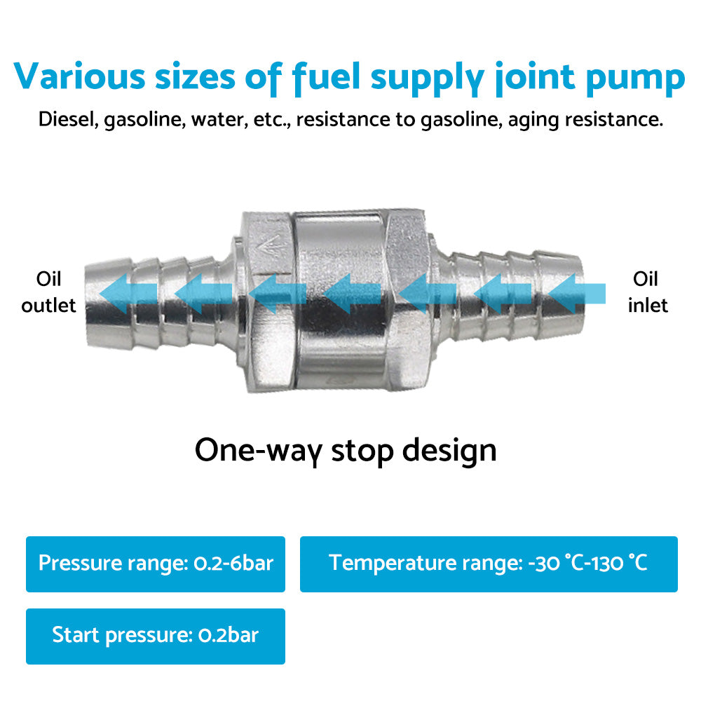 {{ 2x 3 8inch 10mm Inline Check Valve Fuel Petrol Diesel Gas Liquid One Way Non Return }} - Buy Car Parts Online at {{ Kaka Auto Parts }}.