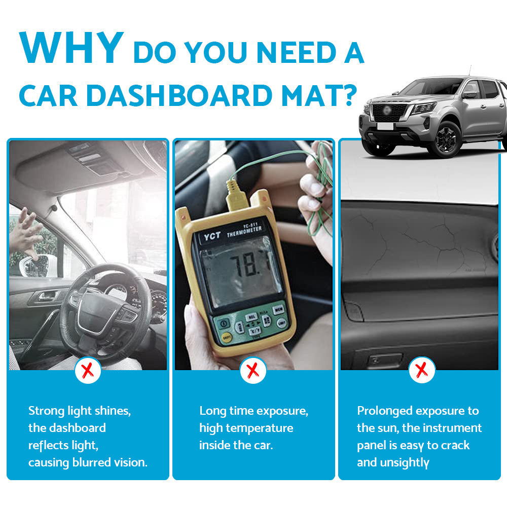 Non-Slip Dash Mat Dashboard Cover Suitable For Mazda BT-50 3.2L UTE 2011-2021 Black