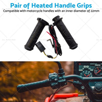 {{ 12v Motorcycle Heated Hand Rubber Grips 22mm 7 8'' Handlebar Grip Adjustable Hot }} - Buy Car Parts Online at {{ Kaka Auto Parts }}.