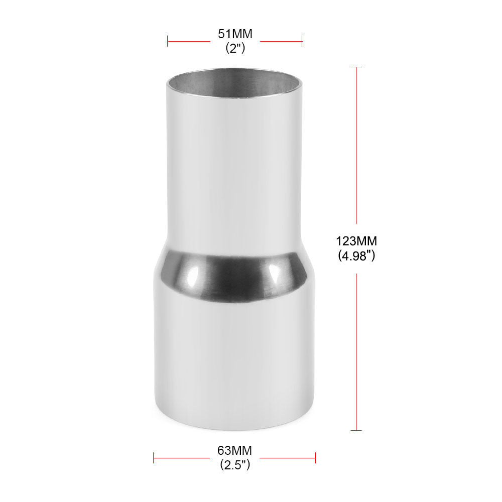 Steel Exhaust Pipe Adapter Reducer 2 to 3 Inch OD Suitable For 2.25 / 2.5 / 3 Inch Tubes