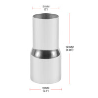 Steel Exhaust Pipe Adapter Reducer 2 to 3 Inch OD Suitable For 2.25 / 2.5 / 3 Inch Tubes