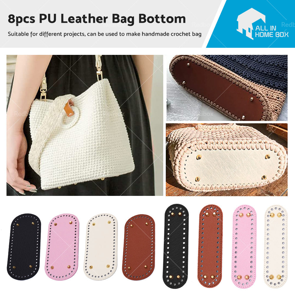 {{ 8PCS PU Leather Shaper Base Pad DIY Crochet Bag Bottom Oval Knitting Accessories }} - Buy Car Parts Online at {{ Kaka Auto Parts }}.