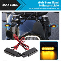 {{ 2X Black Motorcycle LED Mini Turn Signal Blinker Light Amber For Harley Davidson }} - Buy Car Parts Online at {{ Kaka Auto Parts }}.
