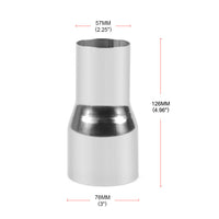 Steel Exhaust Pipe Adapter Reducer 2 to 3 Inch OD Suitable For 2.25 / 2.5 / 3 Inch Tubes