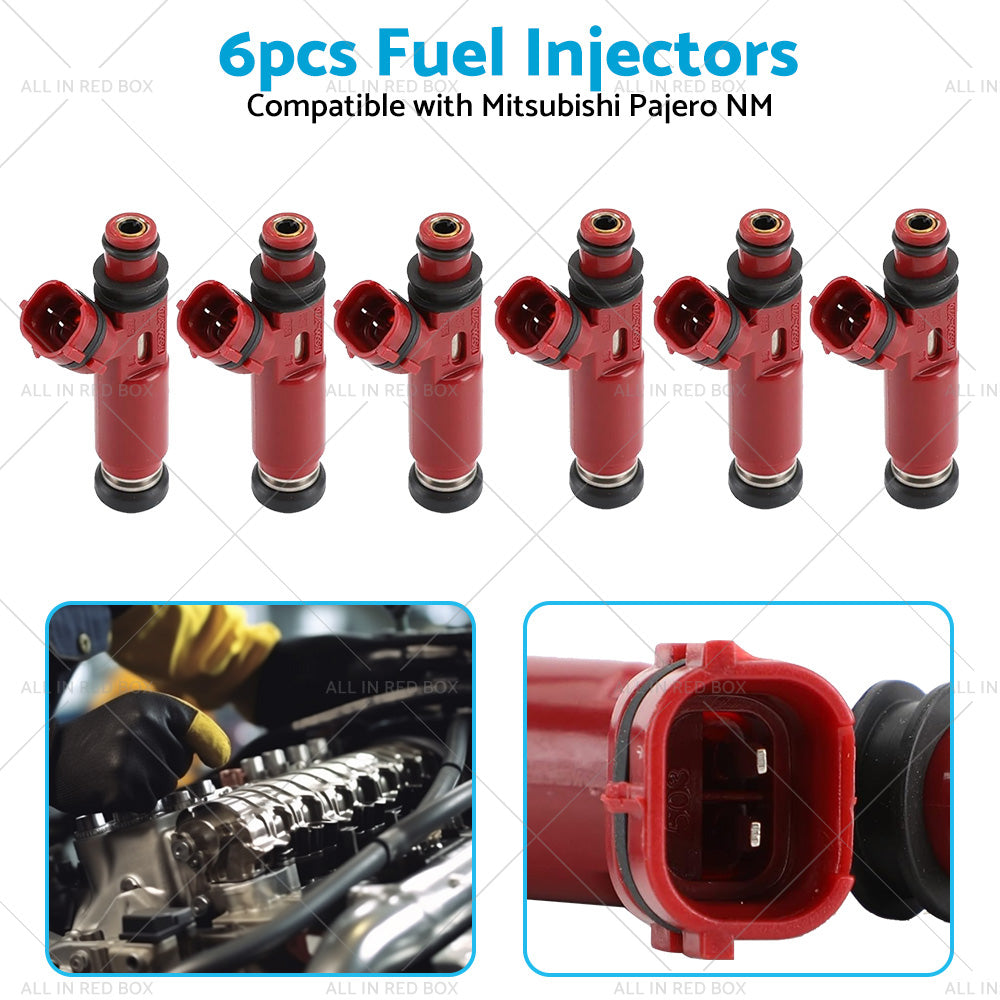 {{ 6PCS Fuel Injectors Suitable For Mitsubishi Pajero NM 6G74 3. 5 V6 00-04 MD357267 }} - Buy Car Parts Online at {{ Kaka Auto Parts }}.