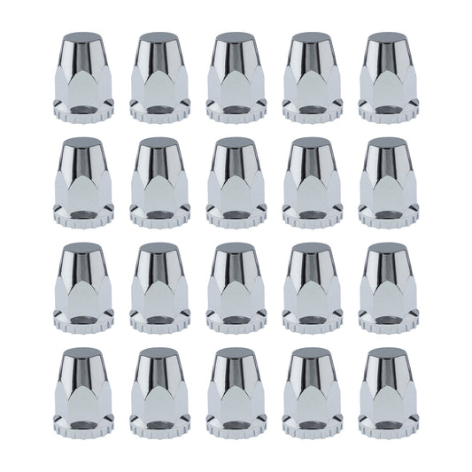 20x Nut Cover Screw Cap Chrome 33mm Suitable For Kenworth / Freightliner / Western Star Trucks