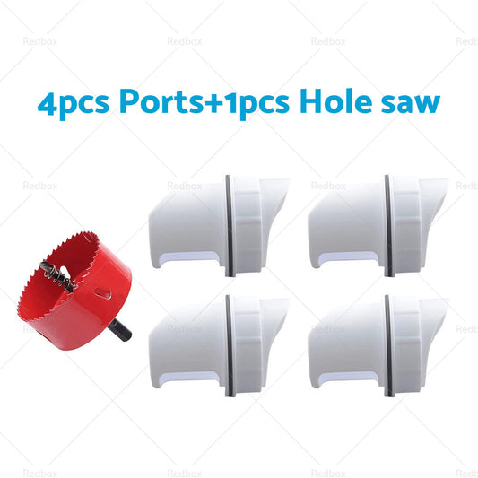 Poultry Gravity-Fed Chicken Feeder PVC DIY Port Suitable For Chickens