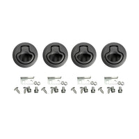 4x Round Flush Pull Slam Hatch Latch Door Lock Suitable For RV / Marine / Boat / Caravan