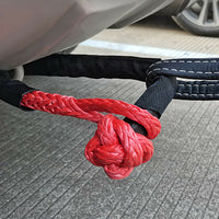 Recovery Pulley Kit Suitable For Winch Ropes 3/8 inch & 1/2 inch Soft Shackle Red & Black