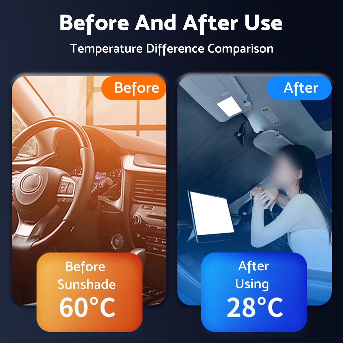 {{ 6 Layer Thick WindScreen Sun Shade Suitable for Toyota Prado 24-25 UV Protection }} - Buy Car Parts Online at {{ Kaka Auto Parts }}.