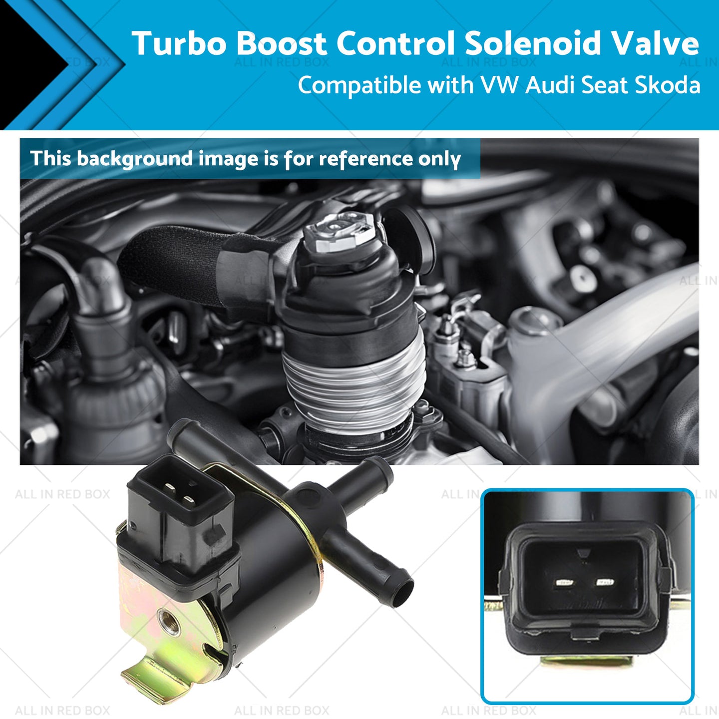 {{ Turbo Boost Control Solenoid Valve Suitable for VW Audi Seat Skoda 058906283C }} - Buy Car Parts Online at {{ Kaka Auto Parts }}.