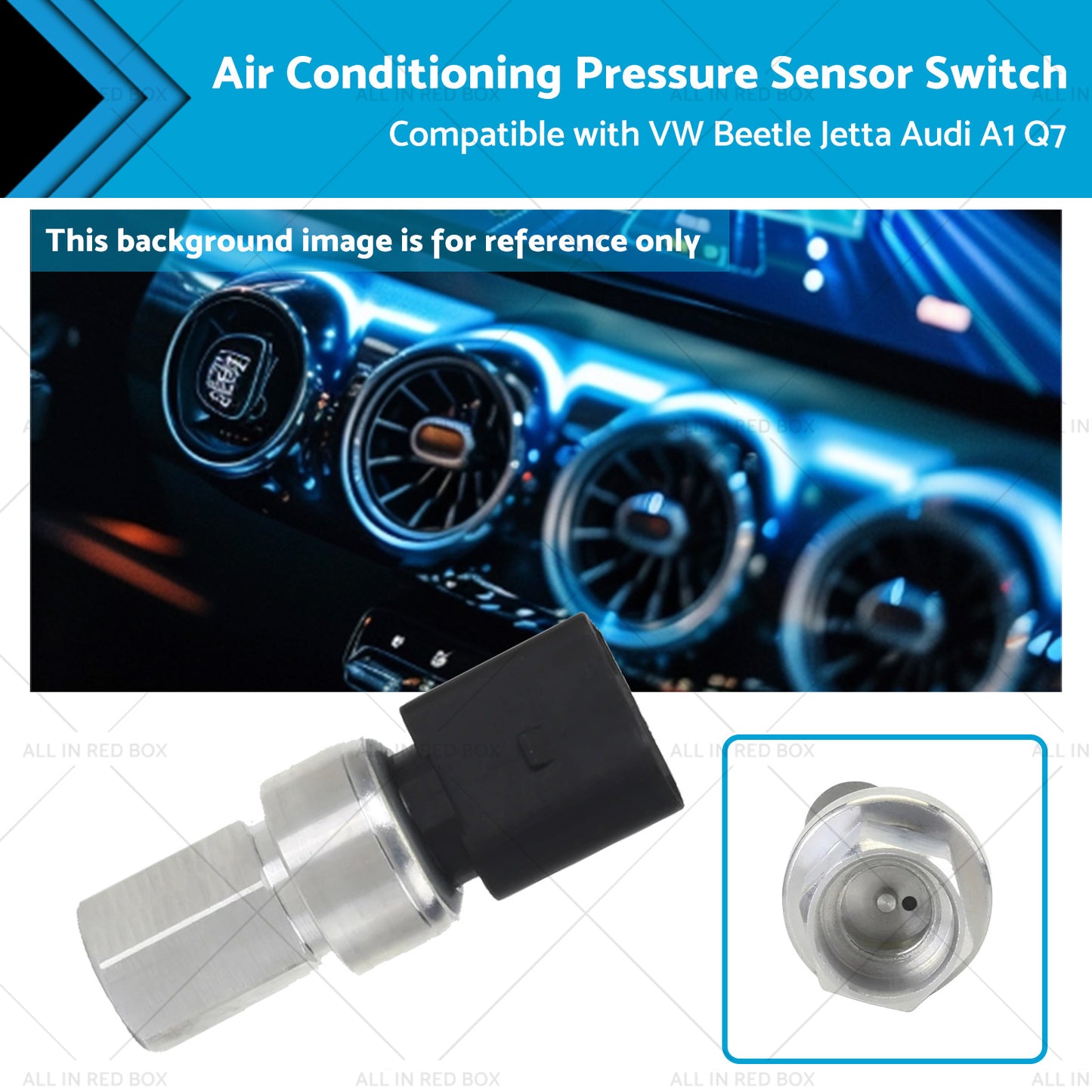 {{ Air Conditioning Pressure Sensor Switch 1K0959126E Suitable For VW Audi A3 S3 Q3 }} - Buy Car Parts Online at {{ Kaka Auto Parts }}.