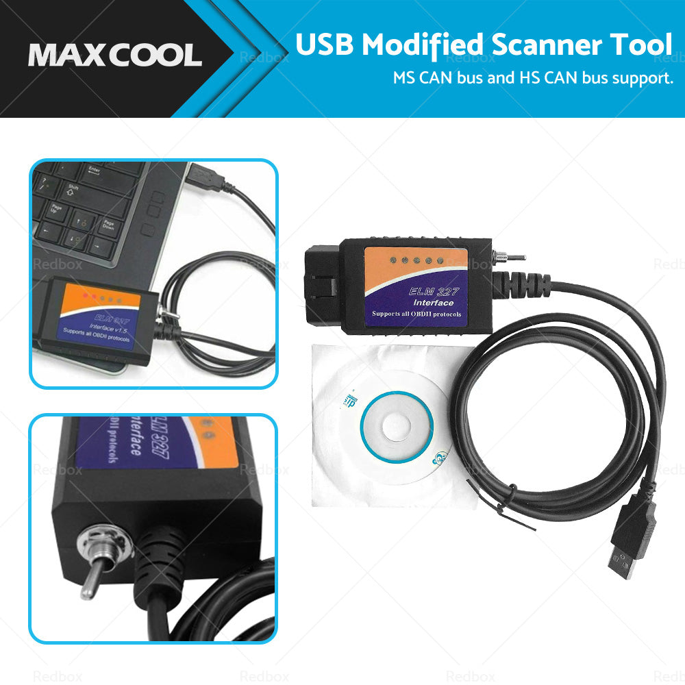 {{ USB modified Suitable For Ford ELMconfig latest chip HS-CAN MS-CAN Forscan OBD2 }} - Buy Car Parts Online at {{ Kaka Auto Parts }}.