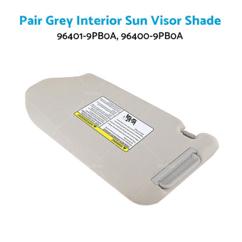 compare product Right & Left Interior Sun Visor Shade Grey Suitable For Nissan Pathfinder R52 2013-2018