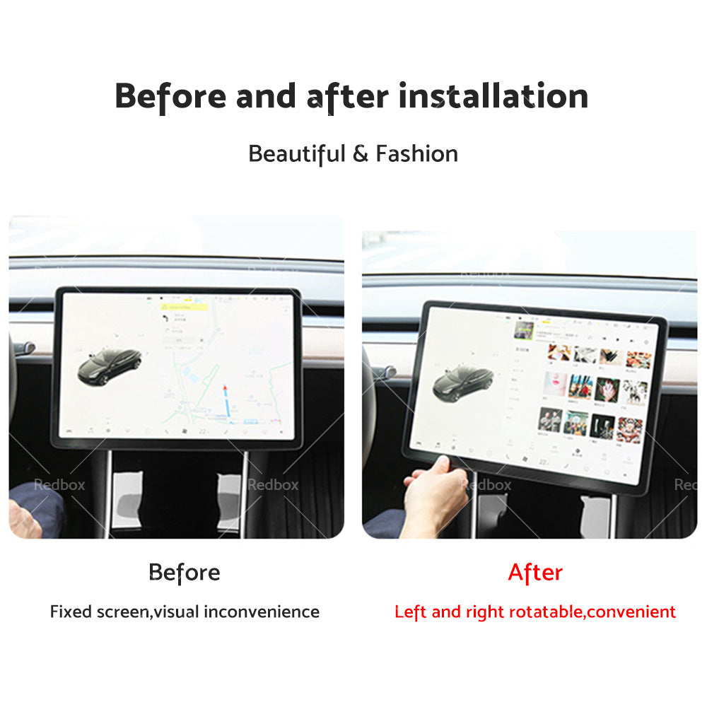 {{ Fit Tesla Model 3 Model Y Screen Rotating Holder Navigation Vehicle Swivel Mount }} - Buy Car Parts Online at {{ Kaka Auto Parts }}.