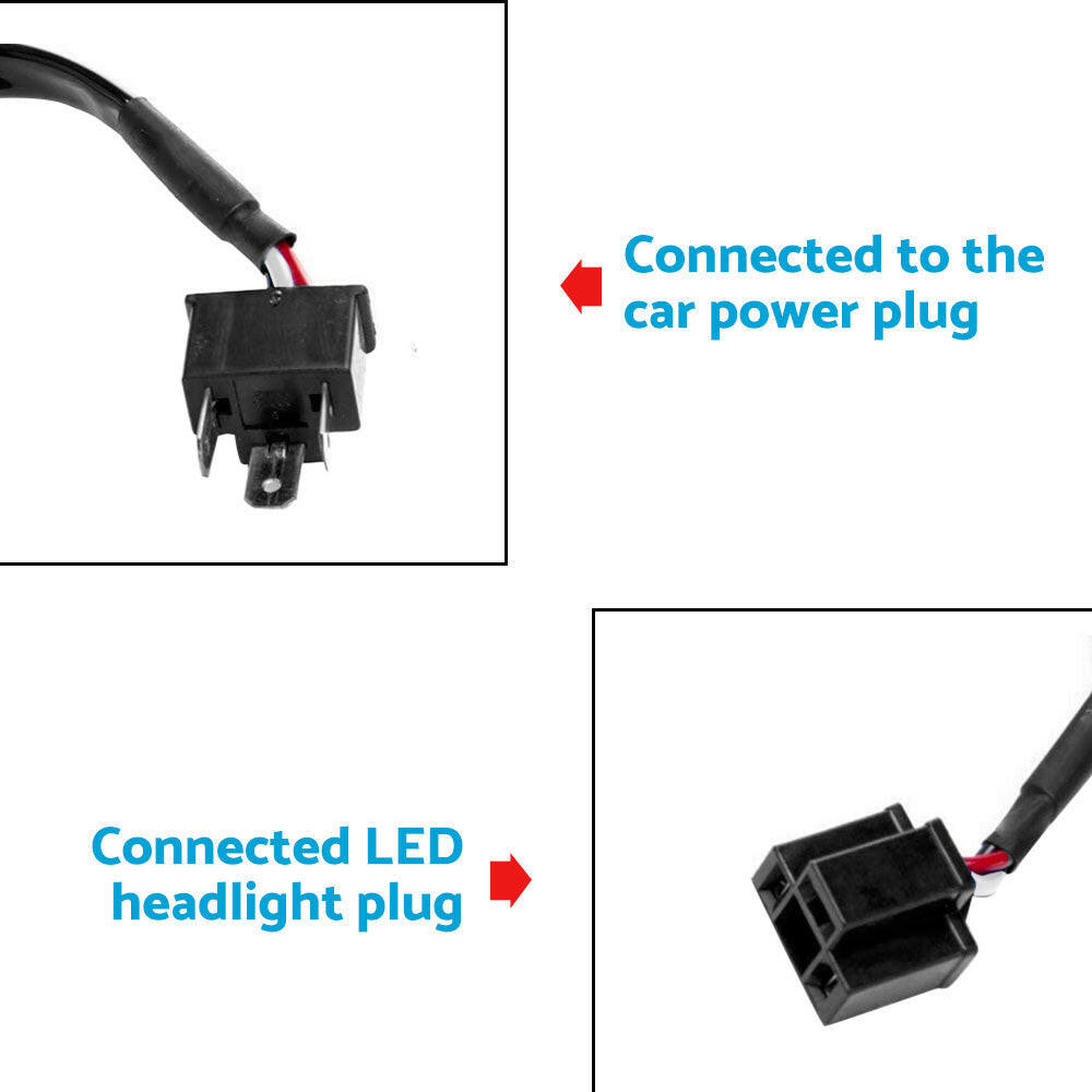 2x H4 LED Headlight Canbus Error Free Anti-Flicker Resistor Canceller Decoder ST