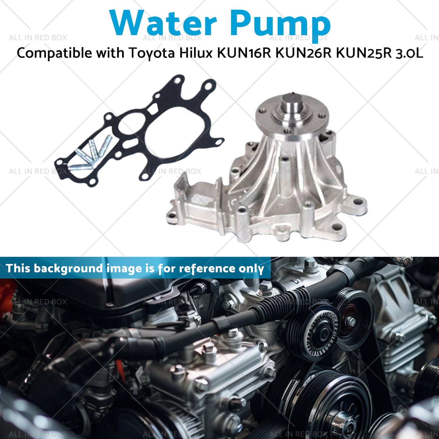 {{ 1KD-FTV Water Pump Suitable for Toyota Hilux KUN16R KUN26R KUN25R 3. 0L 05-13 }} - Buy Car Parts Online at {{ Kaka Auto Parts }}.