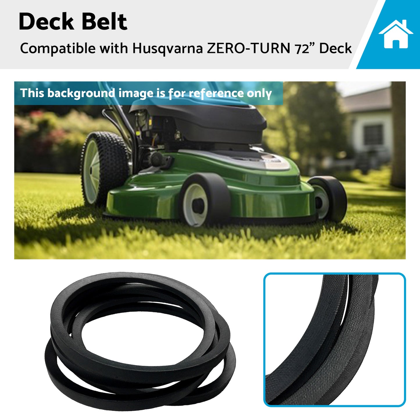 {{ Deck Belt Suitable for Husqvarna 588264804 72 inch  Deck PZ7234FX PZ72 PZ7234 Z572X }} - Buy Car Parts Online at {{ Kaka Auto Parts }}.