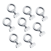 8x Awning Rail Stoppers & Track Screws Suitable For Boat / RV / Caravan Stainless Steel