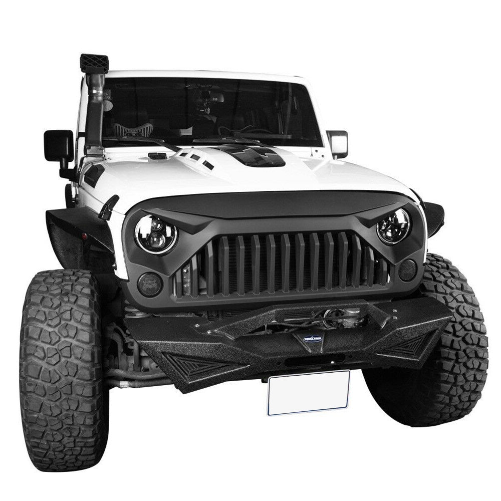 Black Front Gladiator Grille Vander Grill Suitable For Jeep Wrangler JK Unlimited 2007-2018