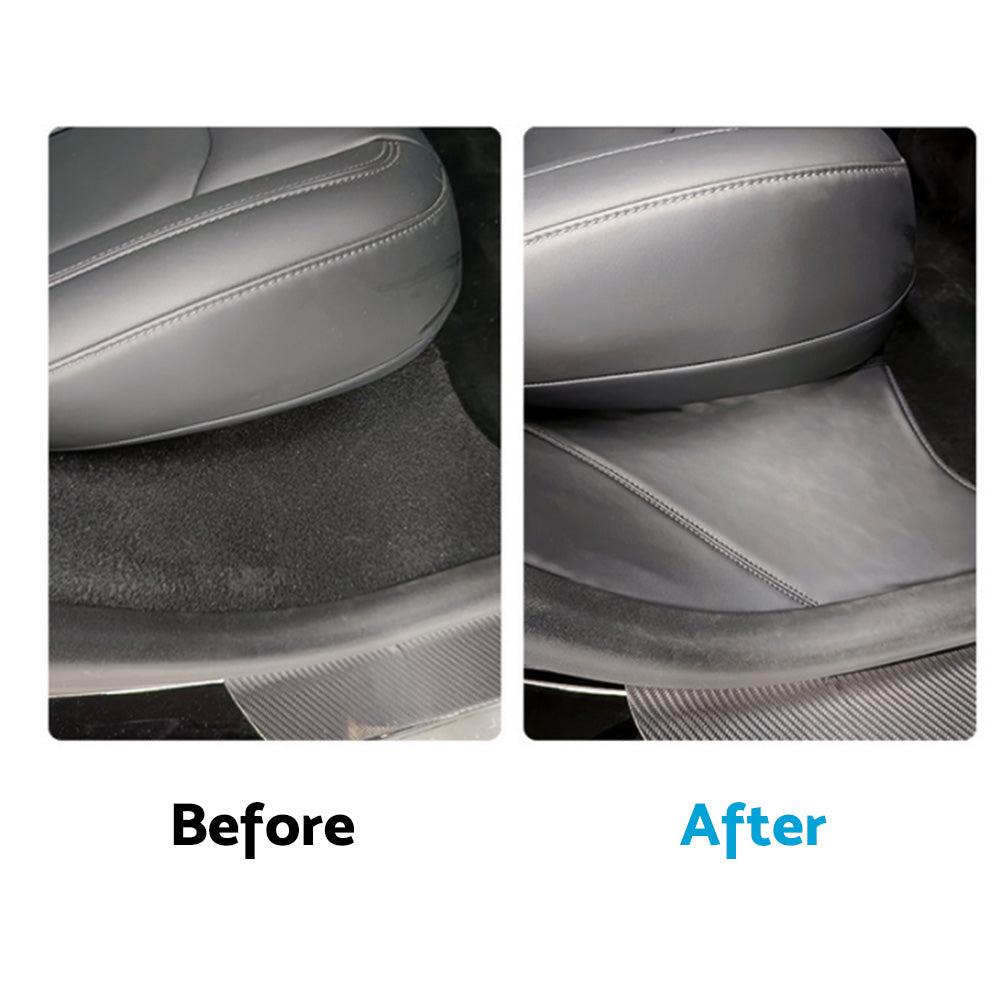2x PU Rear Door Sill Protector Cover Pad Suitable For Tesla Model Y 2020-2022