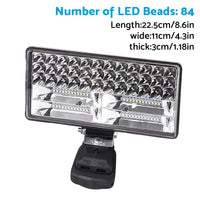 2x 18V 8in LED Work Light Torch with USB Ports Suitable For Makita Battery Camping/Flashlight Use