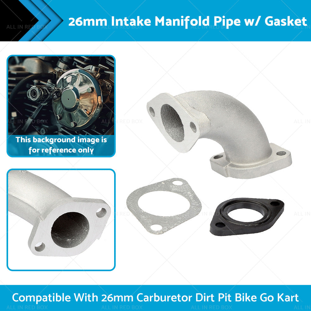{{ 26mm Intake Manifold Pipe w  Gasket For 26mm Carburetor Dirt Pit Bike Go Kart }} - Buy Car Parts Online at {{ Kaka Auto Parts }}.
