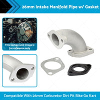 {{ 26mm Intake Manifold Pipe w  Gasket For 26mm Carburetor Dirt Pit Bike Go Kart }} - Buy Car Parts Online at {{ Kaka Auto Parts }}.
