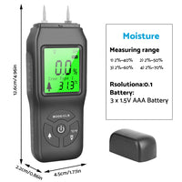 2-Pin Digital LCD Moisture Meter Suitable For Wood, Damp Detection & Caravan Testing