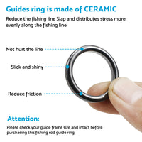 Ceramic Fishing Rod Guide Rings Repair Kit 160PCS 3.7mm-30mm Wear-Resistant