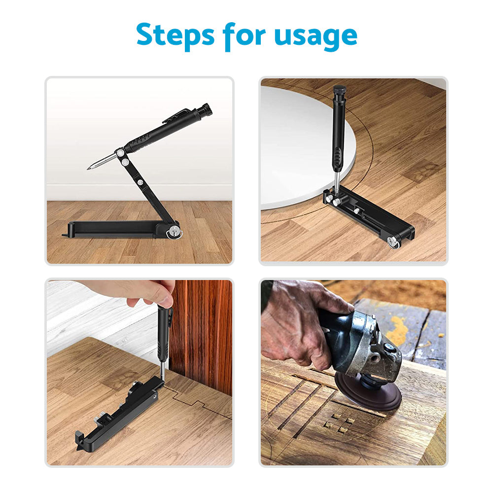 Multi-Function Scribing Tool Suitable For Construction and Precise Woodworking with 6x Pencils