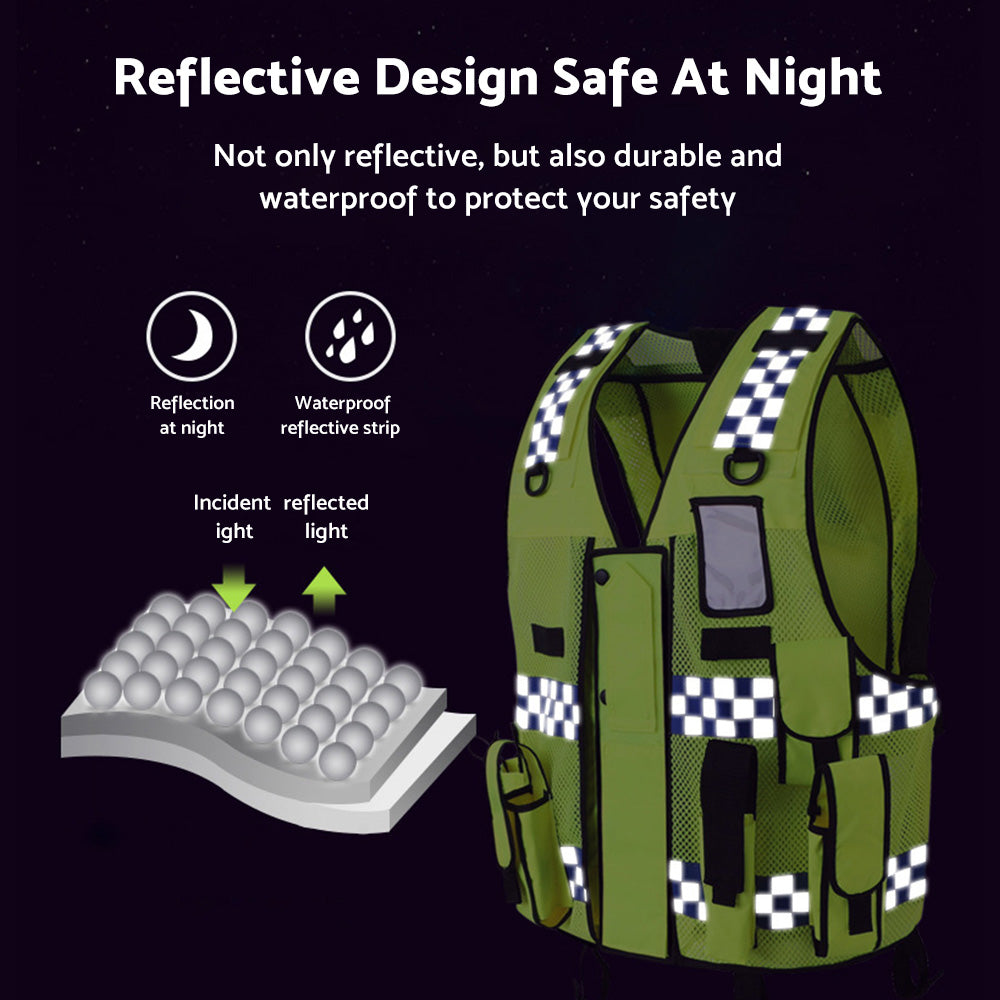 Reflective High-Visibility Safety Vest Suitable For Executive & Worksite Use