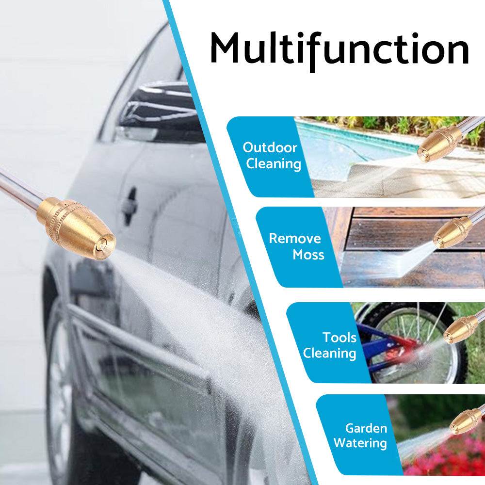 High Pressure Water Hose Nozzle Long Spray Attachment Suitable For Garden Hose & Car Wash