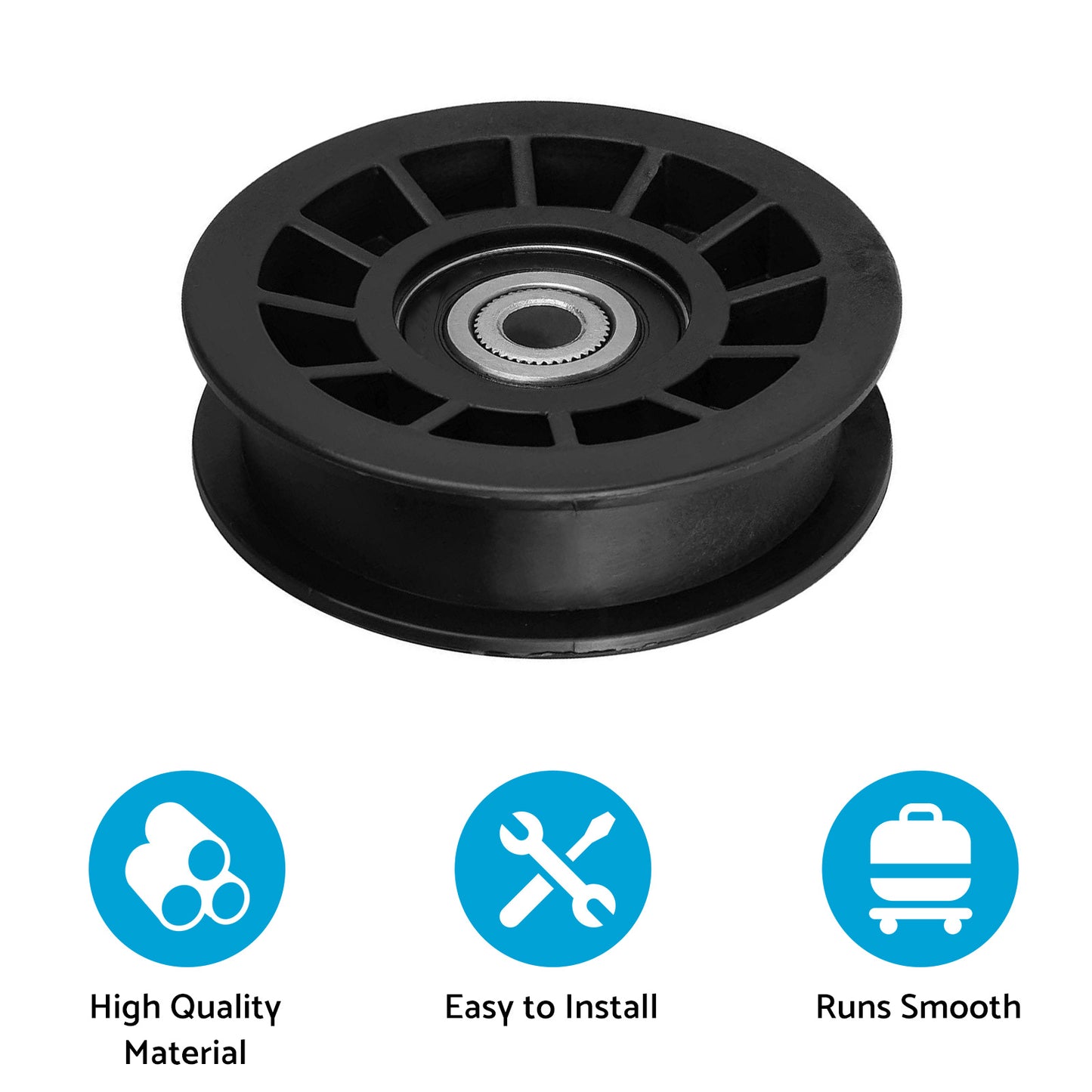 Flat Idler Pulley Suitable For Husqvarna Mowers YTH2242TF / YTH2242TDRF M17538H 194327