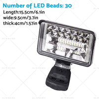 {{ 18V 4in LED Work Light Torch Camping Flashlights 2USB Suitablefor Makita Battery }} - Buy Car Parts Online at {{ Kaka Auto Parts }}.