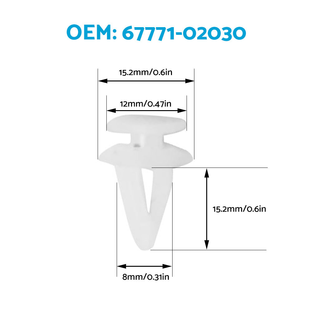 100PCS Panel Clip Lock Nut Splash Guard Push Rivet Suitable For Toyota Lexus