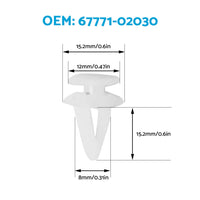 100PCS Panel Clip Lock Nut Splash Guard Push Rivet Suitable For Toyota Lexus