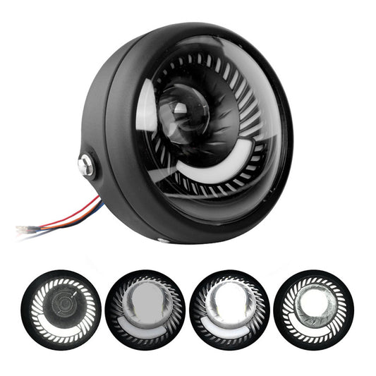 6.5-inch Motorcycle LED Headlight DRL Hi/Lo Running Light Suitable For Cafe Racer Motorcycles