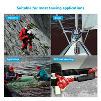 Recovery Pulley Kit Suitable For Winch Ropes 3/8 inch & 1/2 inch Soft Shackle Red & Black